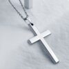 Silver 18 K Gold Plated Black Faith Cross Necklace Pendant Stainless Steel