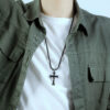 Stainless Steel NecklaceClassic Cross Pendant Necklace - Image 3