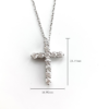Sterling Silver Gold Plated 11*3mm Moissanite Cross Pendant Necklace for Women - Image 2