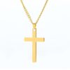 Silver 18 K Gold Plated Black Faith Cross Necklace Pendant Stainless Steel - Image 5