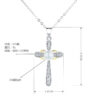 Zirconia Cross Necklace Freshwater Pearl 925 Sterling Silver Infinity - Image 4