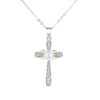 Zirconia Cross Necklace Freshwater Pearl 925 Sterling Silver Infinity - Image 6