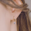 SC Gold D-E Color Round Cut Lab Created Diamond Earrings - Image 2