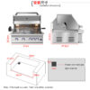 SB Commercial Gas Hot Lava Rock Grill With Stand Set