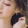 SC Gold D-E Color Round Cut Lab Created Diamond Earrings - Image 3