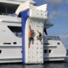 Inflatable yacht climbing wall
