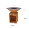SB Backyard Home Corten Steel Fireplace Grill - Image 4