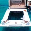 Inflatable floating platform dock swimming pool w safety net - Image 3