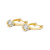 SC Gold D-E Color Round Cut Lab Created Diamond Earrings