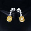 Senecure 18k gold 0.39ct yellow diamond pendant earring - Image 6
