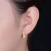 Senecure 18k gold 0.39ct yellow diamond pendant earring - Image 5