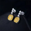 Senecure 18k gold 0.39ct yellow diamond pendant earring - Image 3