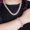 Senecure 14 karat Solid Gold Moissanite Rope Chain Necklace