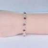 Senecure Natural Red Ruby Gemstone Diamond 5.2ct Bracelet - Image 5