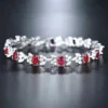 Senecure Natural Red Ruby Gemstone Diamond 5.2ct Bracelet - Image 6
